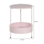 MESA LATERAL REDONDA 40 CM ZAKIM - QUARTZO ROSA - Foto 5