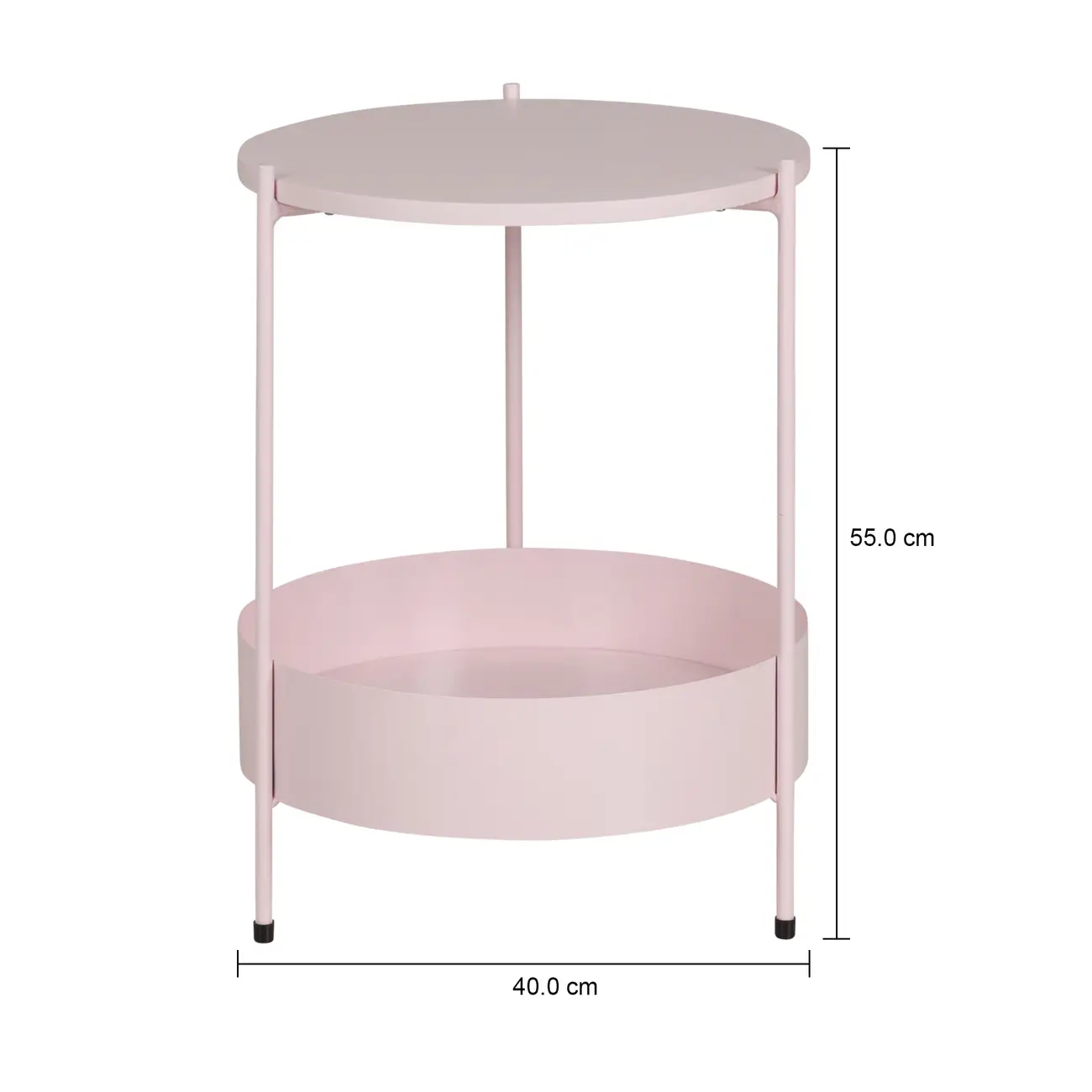 MESA LATERAL REDONDA 40 CM ZAKIM - QUARTZO ROSA - Foto 5