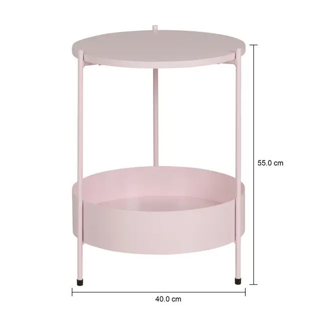 MESA LATERAL REDONDA 40 CM ZAKIM - QUARTZO ROSA - Foto 5
