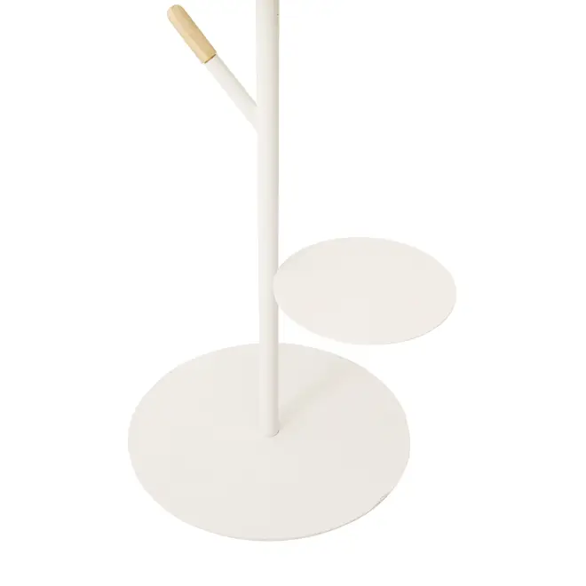CABIDEIRO DE CHÃO COM ESPELHO REDONDO 45 CM HANGUI - BRANCO/PINUS NATURAL - Foto 6