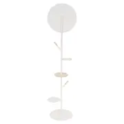 CABIDEIRO DE CHÃO COM ESPELHO REDONDO 45 CM HANGUI - BRANCO/PINUS NATURAL - Foto 7