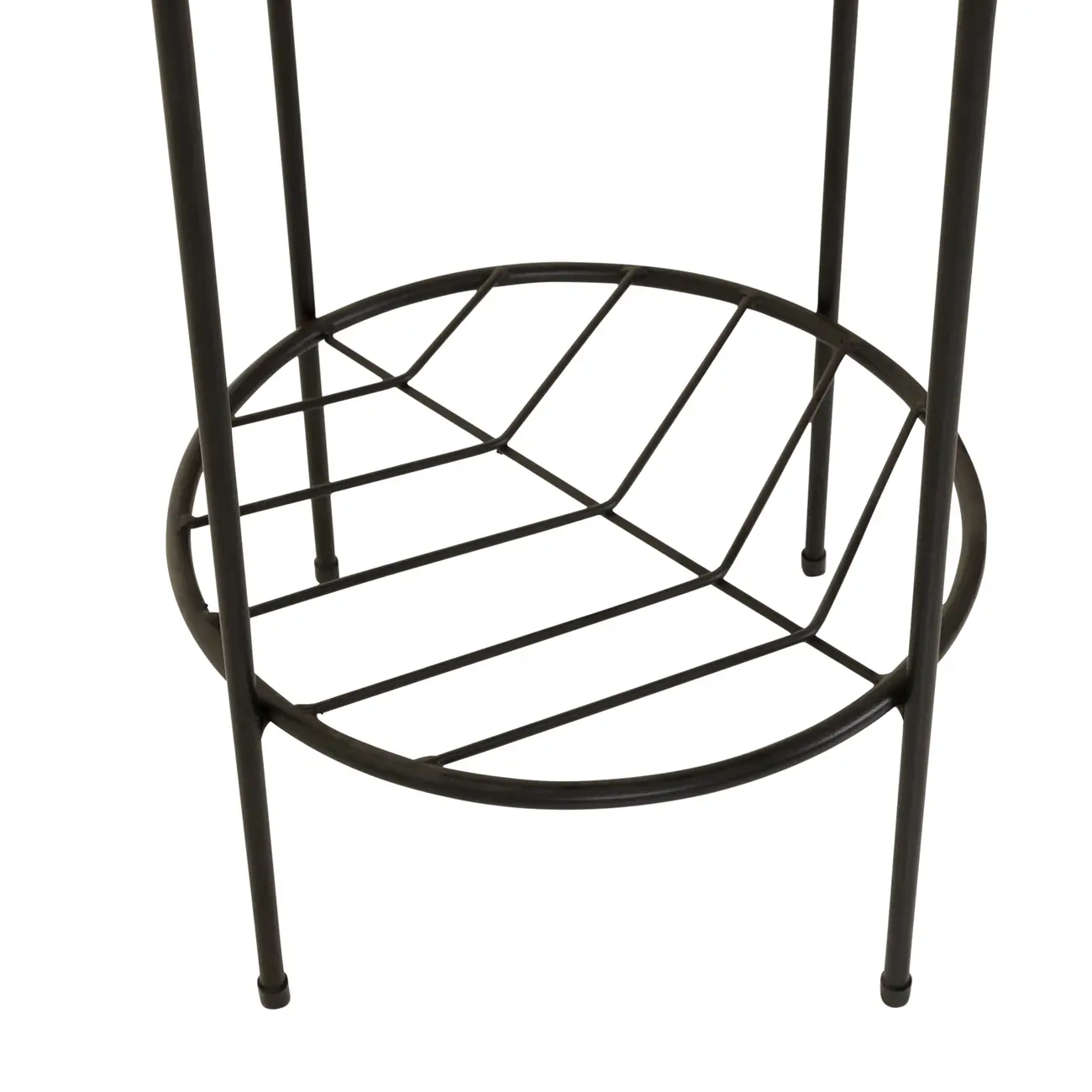 MESA LATERAL REDONDA 44 CM FOLIO - PRETO/PRETO - Foto 4