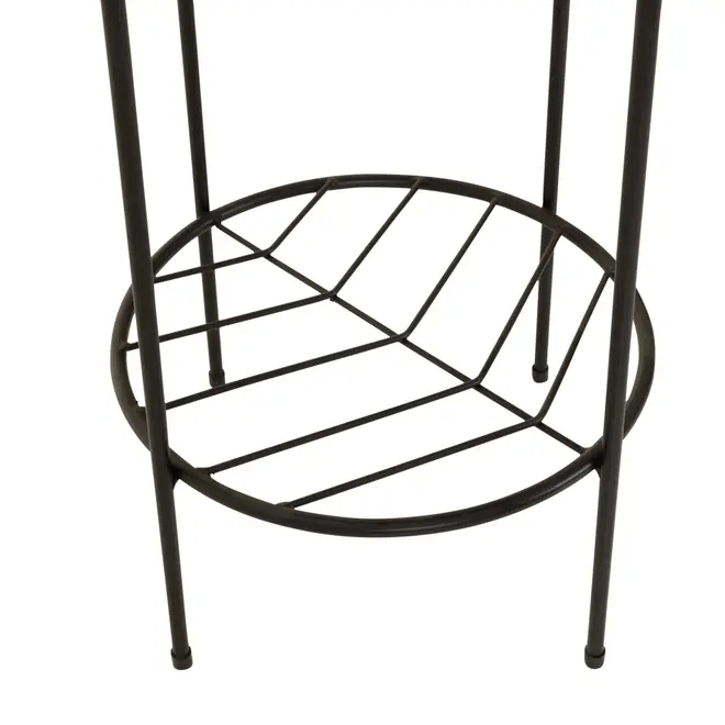 MESA LATERAL REDONDA 44 CM FOLIO - PRETO/PRETO - Foto 4