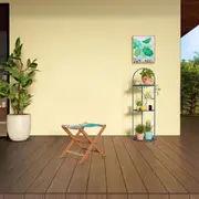 BANCO BAIXO DOBRÁVEL FLORESCER/CAMPER - EUCALIPTO/MULTICOR - Foto 6
