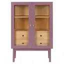 RUBY MOCHA/TAUARI - CRISTALEIRA 2 PORTAS/4 GAVETAS 86 CM X 1,30 M MÍNIMO