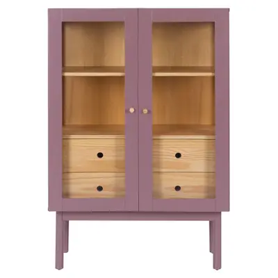 CRISTALEIRA 2 PORTAS/4 GAVETAS 86 CM X 1,30 M MÍNIMO