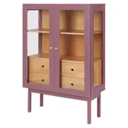 CRISTALEIRA 2 PORTAS/4 GAVETAS 86 CM X 1,30 M MÍNIMO - RUBY MOCHA/TAUARI - Foto 2