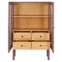CRISTALEIRA 2 PORTAS/4 GAVETAS 86 CM X 1,30 M MÍNIMO - RUBY MOCHA/TAUARI - Foto 4