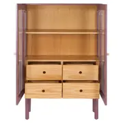 CRISTALEIRA 2 PORTAS/4 GAVETAS 86 CM X 1,30 M MÍNIMO - RUBY MOCHA/TAUARI - Foto 4