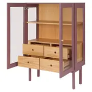 CRISTALEIRA 2 PORTAS/4 GAVETAS 86 CM X 1,30 M MÍNIMO - RUBY MOCHA/TAUARI - Foto 5