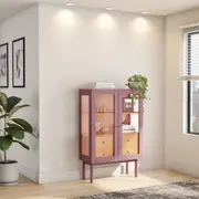 CRISTALEIRA 2 PORTAS/4 GAVETAS 86 CM X 1,30 M MÍNIMO - RUBY MOCHA/TAUARI - Foto 13