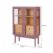 CRISTALEIRA 2 PORTAS/4 GAVETAS 86 CM X 1,30 M MÍNIMO - RUBY MOCHA/TAUARI - Foto 12