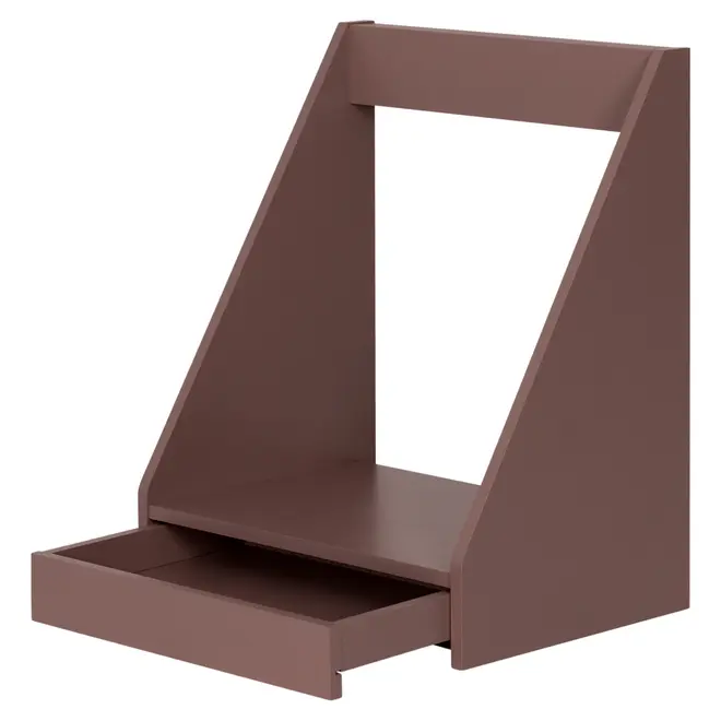 MÓDULO ESTANTE 1 GAVETA 48 CM X 60 CM MÍNIMO - RUBY MOCHA - Foto 4