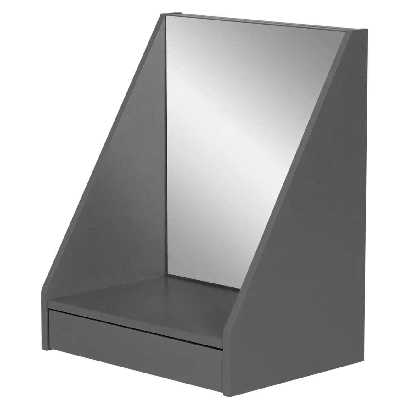 MÓDULO ESTANTE C/ESPELHO 1 GAVETA 48 CM X 60 CM MÍNIMO - KONKRET/PRATA - Foto 2