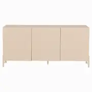 BUFFET 3 PORTAS 1,60 M X 42 CM LINHAS - AREIA/AREIA - Foto 1