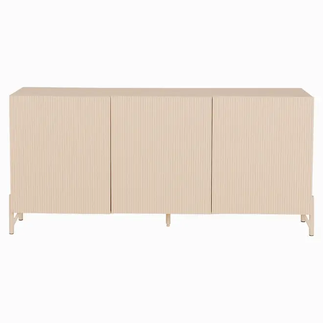 BUFFET 3 PORTAS 1,60 M X 42 CM LINHAS - AREIA/AREIA - Foto 1