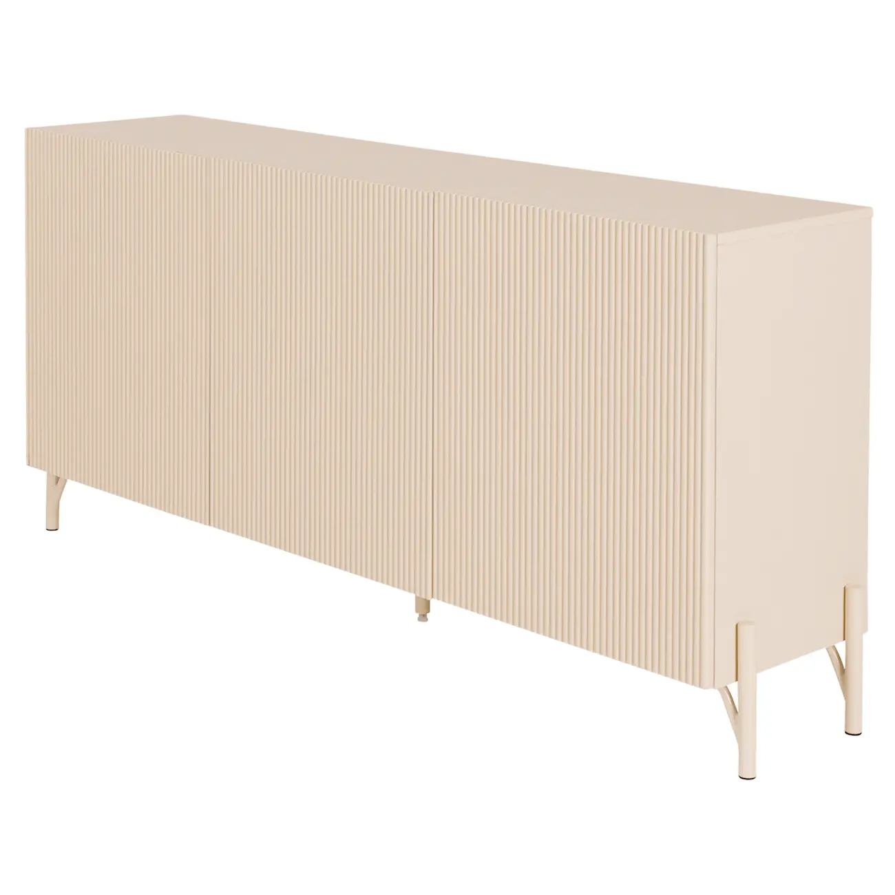 BUFFET 3 PORTAS 1,60 M X 42 CM LINHAS - AREIA/AREIA - Foto 2