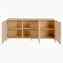BUFFET 3 PORTAS 1,60 M X 42 CM LINHAS - AREIA/AREIA - Foto 3