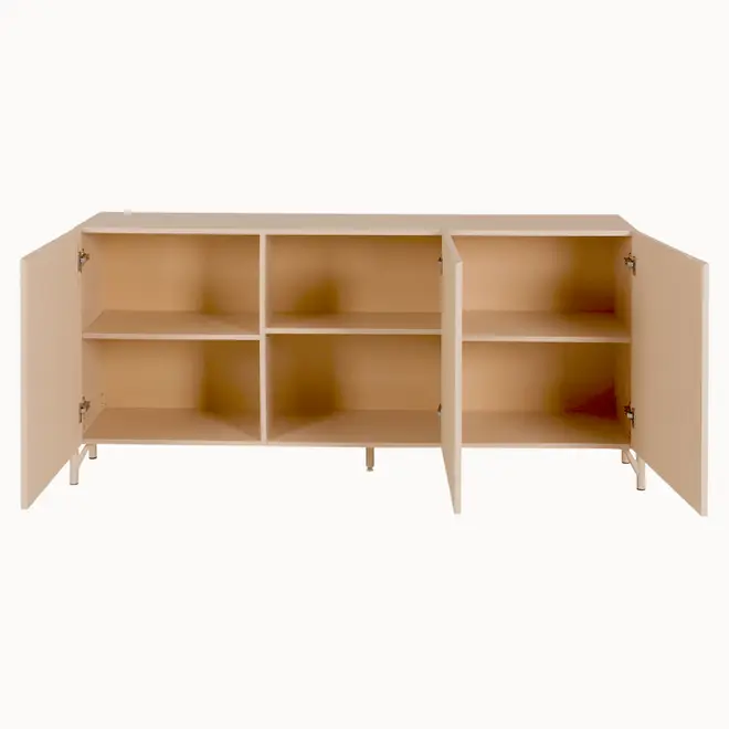 BUFFET 3 PORTAS 1,60 M X 42 CM LINHAS - AREIA/AREIA - Foto 3