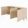 BUFFET 3 PORTAS 1,60 M X 42 CM LINHAS - AREIA/AREIA - Foto 4