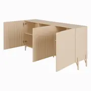BUFFET 3 PORTAS 1,60 M X 42 CM LINHAS - AREIA/AREIA - Foto 4