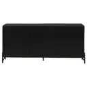 PRETO/PRETO - BUFFET 3 PORTAS 1,60 M X 42 CM LINHAS