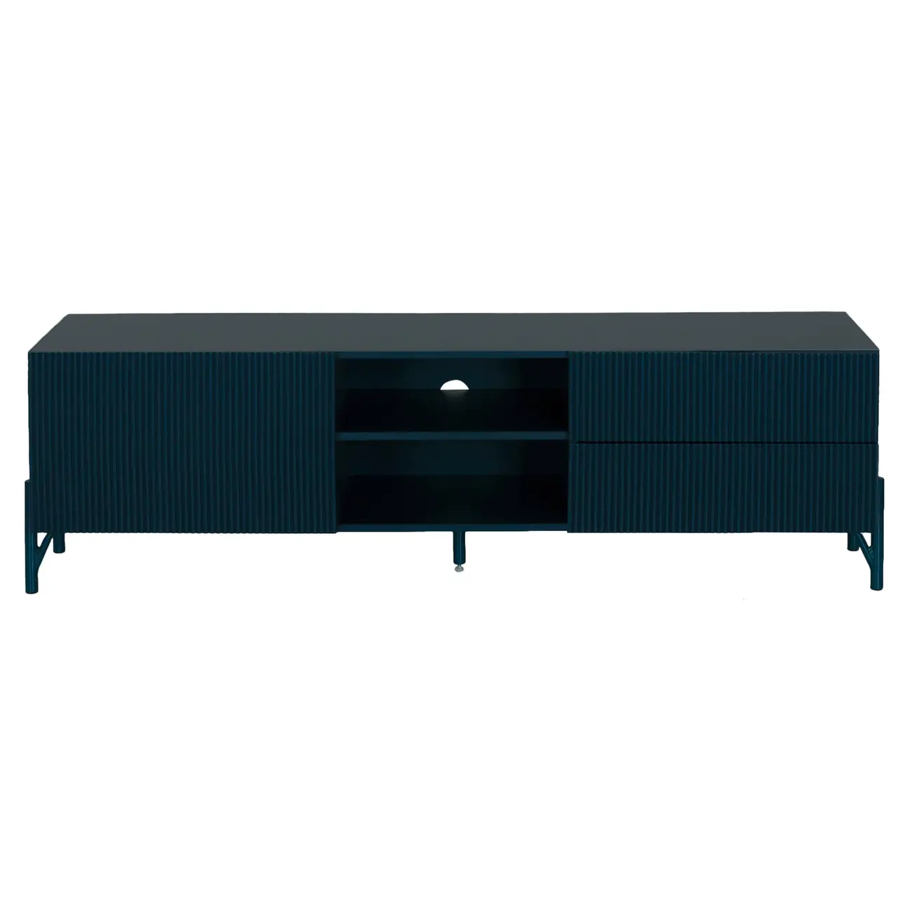 RACK 1 PORTA/2 GAVETAS 1,60 M X 41 CM LINHAS - GALAXY BLUE/GALAXY BLUE - Foto 1