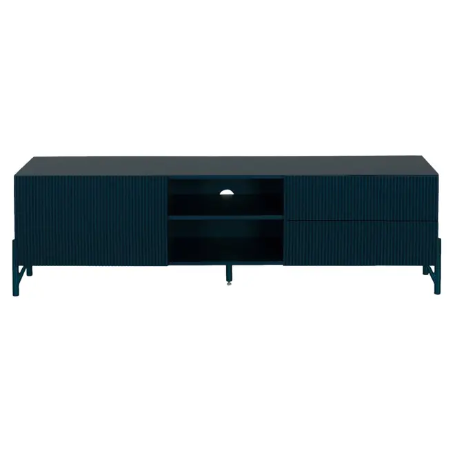 RACK 1 PORTA/2 GAVETAS 1,60 M X 41 CM LINHAS - GALAXY BLUE/GALAXY BLUE - Foto 1