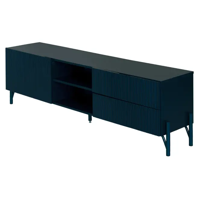 RACK 1 PORTA/2 GAVETAS 1,60 M X 41 CM LINHAS - GALAXY BLUE/GALAXY BLUE - Foto 2