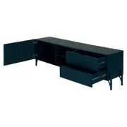 RACK 1 PORTA/2 GAVETAS 1,60 M X 41 CM LINHAS - GALAXY BLUE/GALAXY BLUE - Foto 4