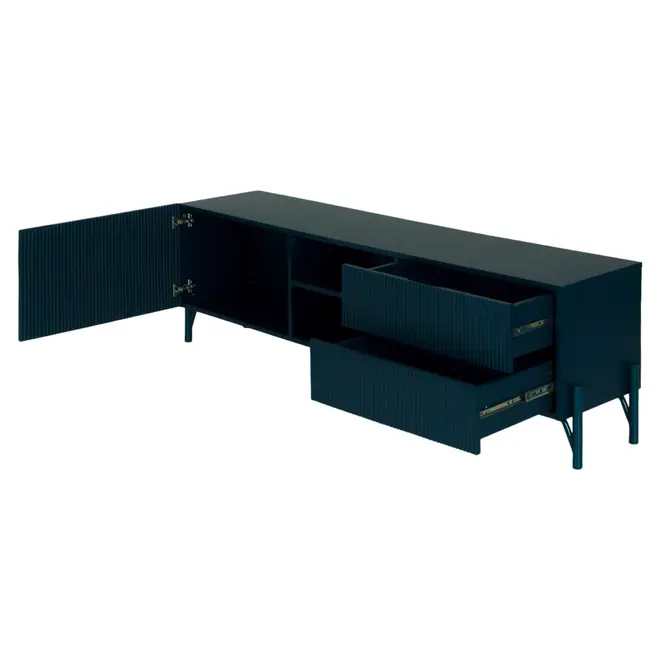 RACK 1 PORTA/2 GAVETAS 1,60 M X 41 CM LINHAS - GALAXY BLUE/GALAXY BLUE - Foto 4