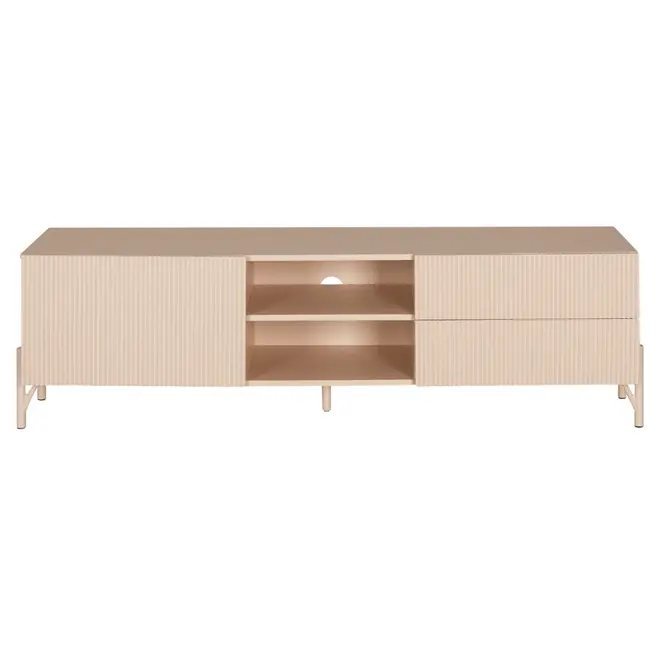 RACK 1 PORTA/2 GAVETAS 1,60 M X 41 CM LINHAS - AREIA/AREIA - Foto 1