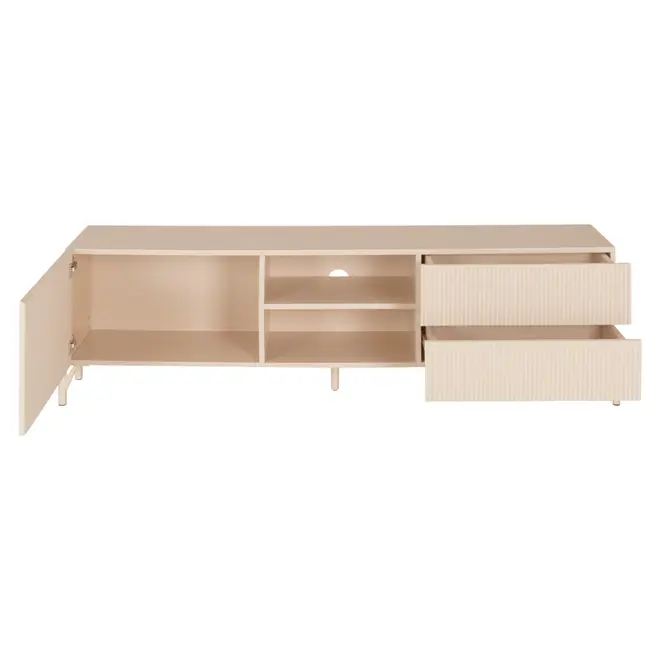 RACK 1 PORTA/2 GAVETAS 1,60 M X 41 CM LINHAS - AREIA/AREIA - Foto 3