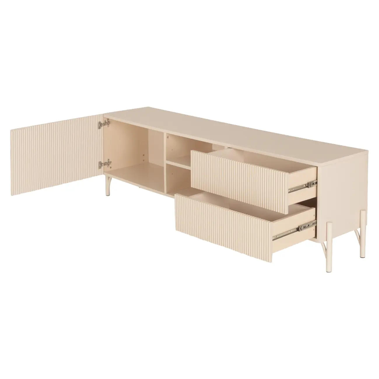 RACK 1 PORTA/2 GAVETAS 1,60 M X 41 CM LINHAS - AREIA/AREIA - Foto 4