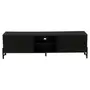 RACK 1 PORTA/2 GAVETAS 1,60 M X 41 CM LINHAS - PRETO/PRETO - Foto 1