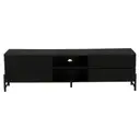 PRETO/PRETO - RACK 1 PORTA/2 GAVETAS 1,60 M X 41 CM LINHAS