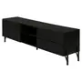RACK 1 PORTA/2 GAVETAS 1,60 M X 41 CM LINHAS - PRETO/PRETO - Foto 2
