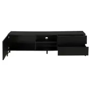 RACK 1 PORTA/2 GAVETAS 1,60 M X 41 CM LINHAS - PRETO/PRETO - Foto 3
