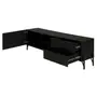 RACK 1 PORTA/2 GAVETAS 1,60 M X 41 CM LINHAS - PRETO/PRETO - Foto 4