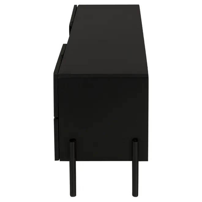 RACK 1 PORTA/2 GAVETAS 1,60 M X 41 CM LINHAS - PRETO/PRETO - Foto 5