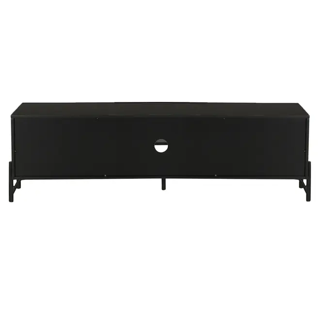 RACK 1 PORTA/2 GAVETAS 1,60 M X 41 CM LINHAS - PRETO/PRETO - Foto 6