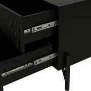 RACK 1 PORTA/2 GAVETAS 1,60 M X 41 CM LINHAS - PRETO/PRETO - Foto 7