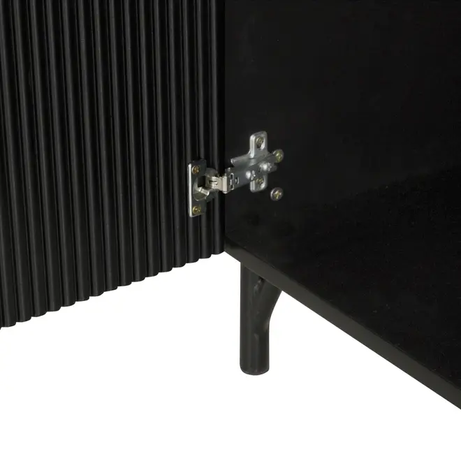 RACK 1 PORTA/2 GAVETAS 1,60 M X 41 CM LINHAS - PRETO/PRETO - Foto 8