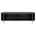 EBANIZADO/DOURADO - RACK 1,80 M X 43 CM ECLAIR TELA