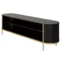 RACK 1,80 M X 43 CM ECLAIR TELA - EBANIZADO/DOURADO - Foto 2