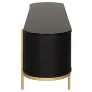 RACK 1,80 M X 43 CM ECLAIR TELA - EBANIZADO/DOURADO - Foto 3
