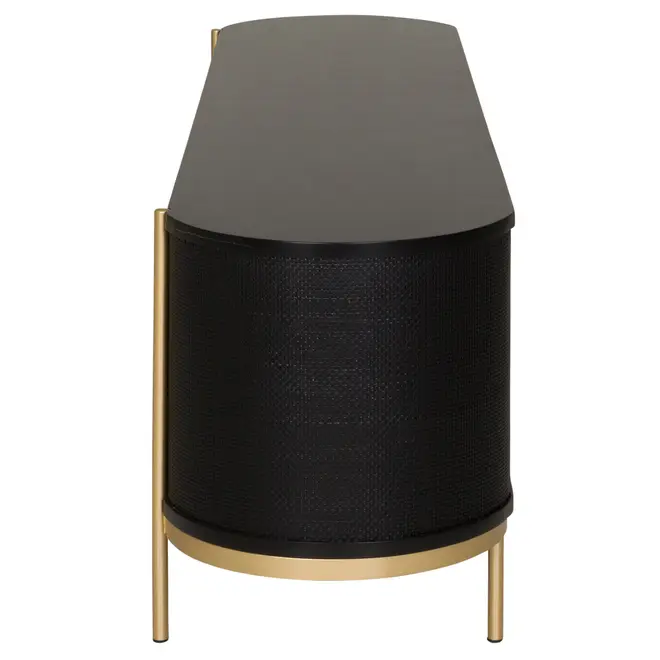 RACK 1,80 M X 43 CM ECLAIR TELA - EBANIZADO/DOURADO - Foto 3