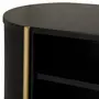 RACK 1,80 M X 43 CM ECLAIR TELA - EBANIZADO/DOURADO - Foto 4
