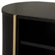 RACK 1,80 M X 43 CM ECLAIR TELA - EBANIZADO/DOURADO - Foto 4
