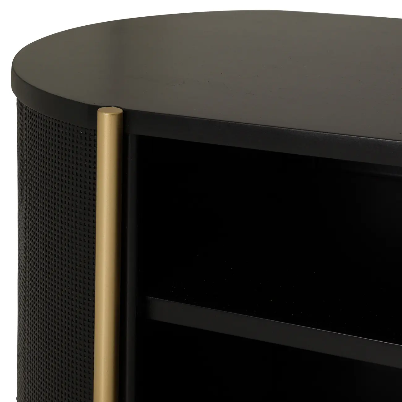 RACK 1,80 M X 43 CM ECLAIR TELA - EBANIZADO/DOURADO - Foto 4